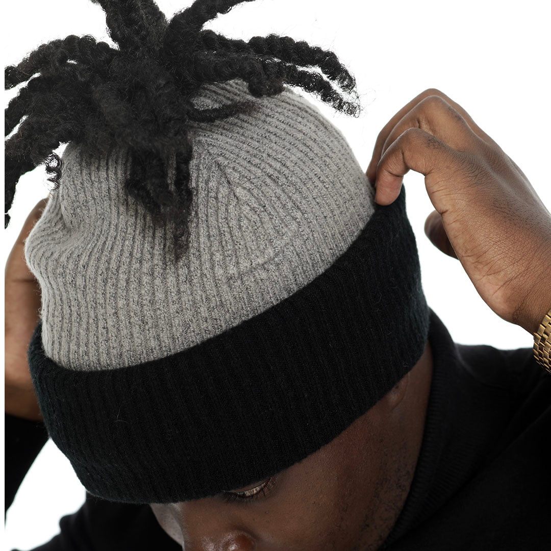Black and Gray Rib Reversible