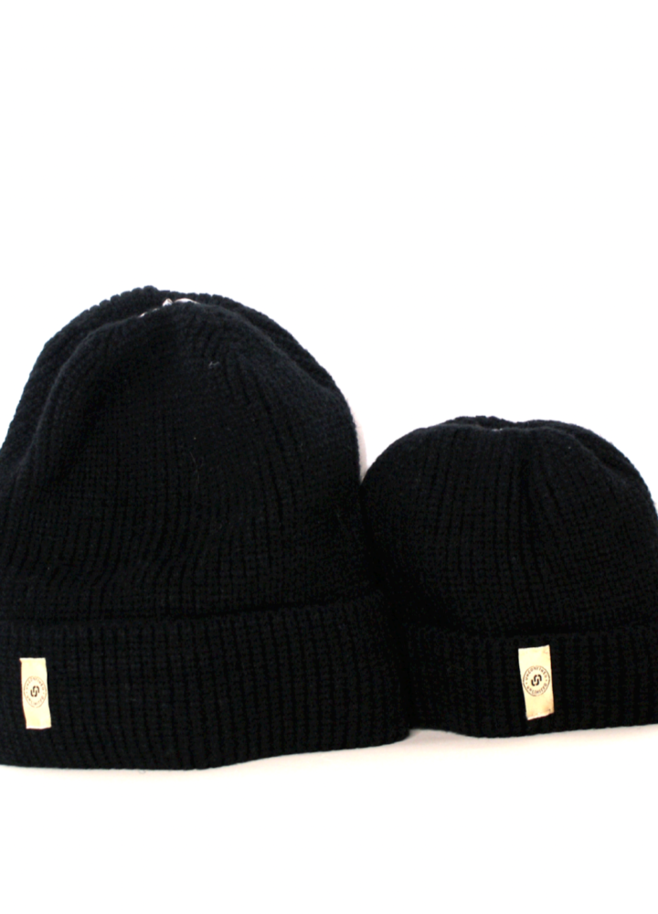 Black Satin Lined Beanie