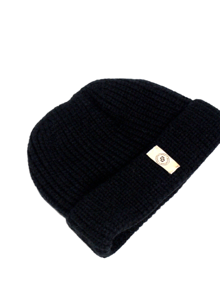 Black Satin Lined Beanie