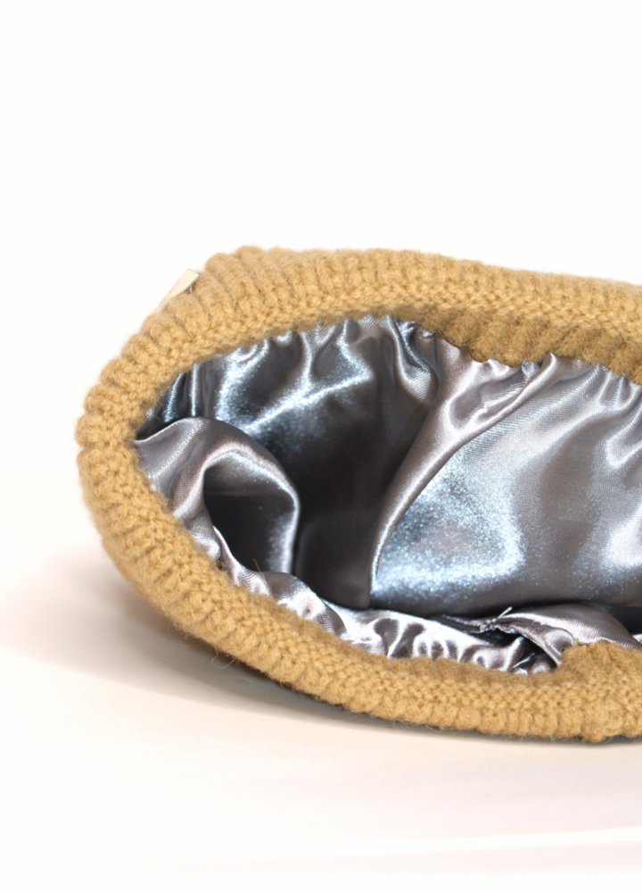 Camel Satin Lined Beanie