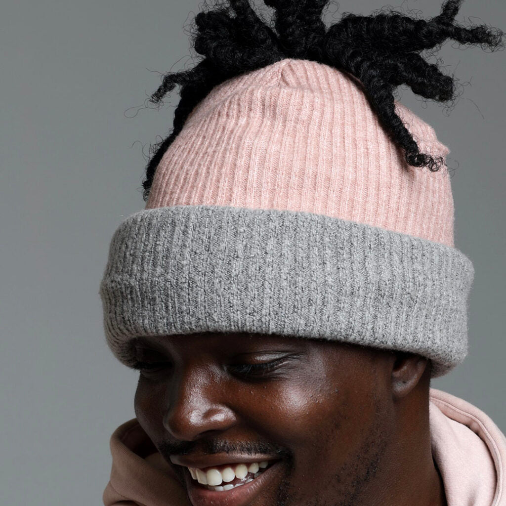 Gray and Pink Rib Reversible