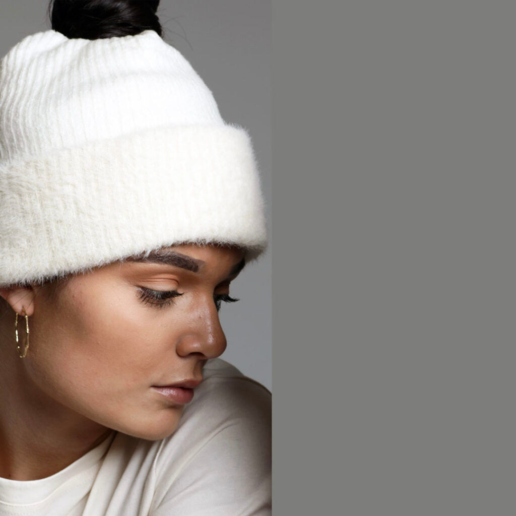 Off White Faux Fur Reversible